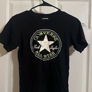 Converse Kids Black Tee with Logo